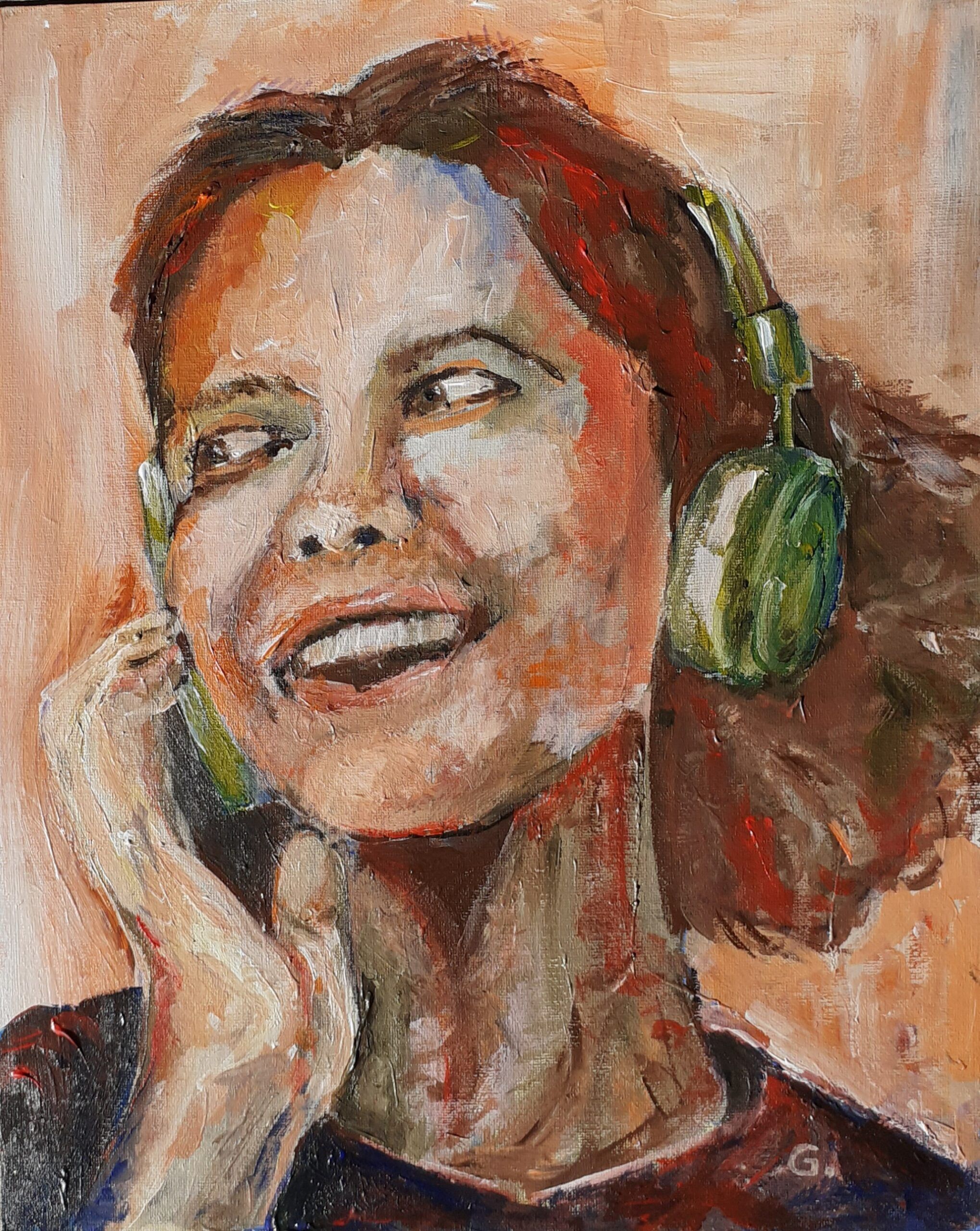 "Auriculars" acrílic 30x40 de Guillem Garcia Brustenga a Terrassa