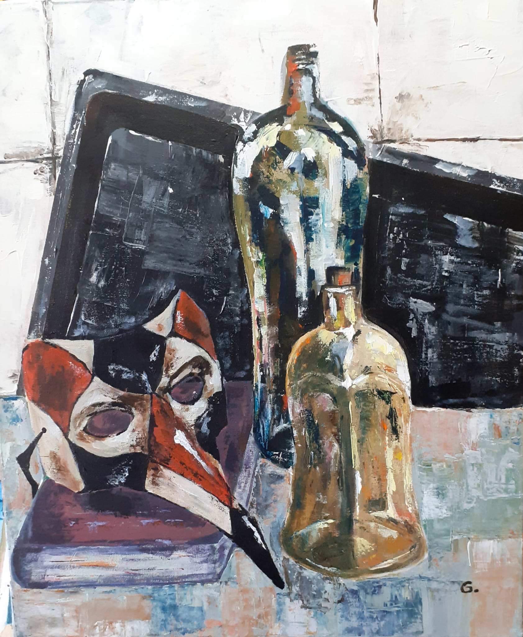 "Bodegó" acrílic de Guillem Garcia Brustenga a Terrassa