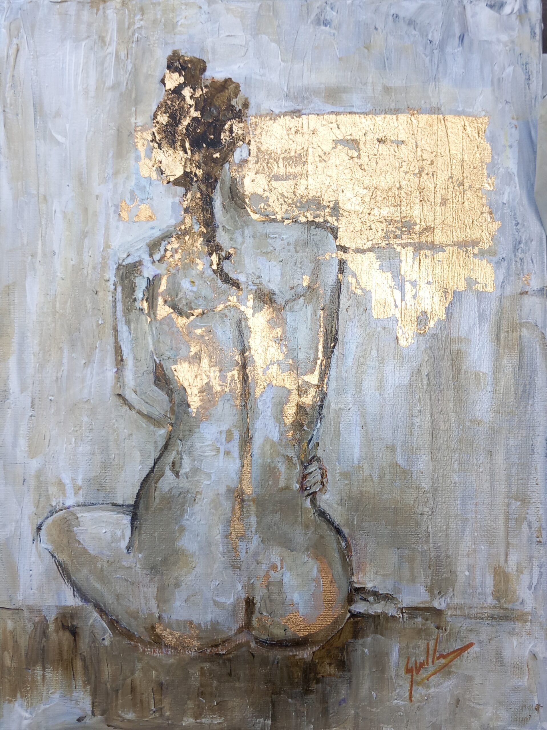 "Nu d'or" acrílic 30x40 de Guillem Garcia Brustenga a Terrassa