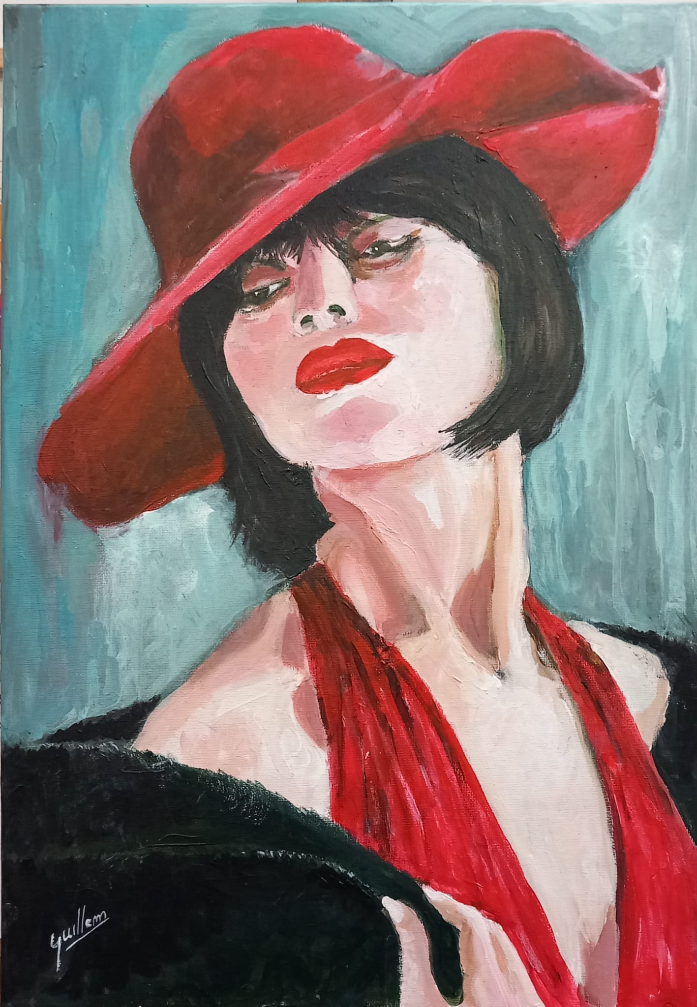 "Red Cabaret" acrílic 40x60 de Guillem Garcia Brustenga a Terrassa