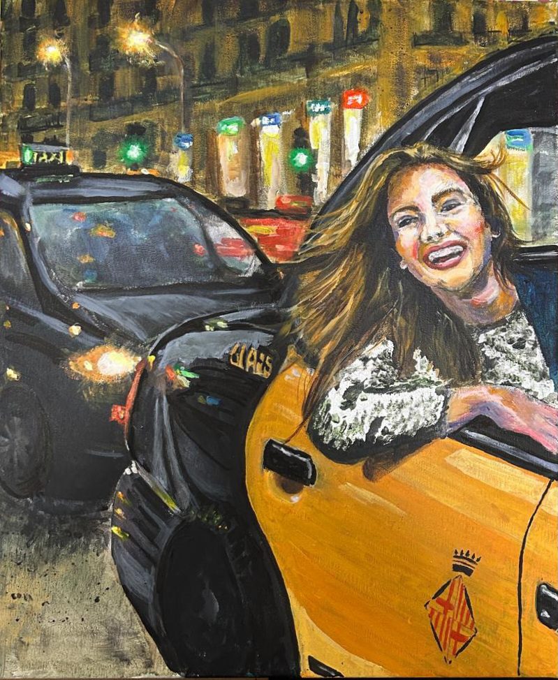 "Generació Taxi", acrílic 46×55 de Guillem Garcia Brustenga a Terrassa