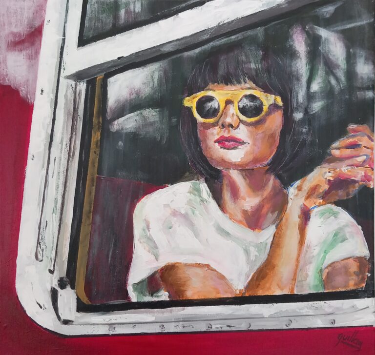 "Finestra", acrílic 50×50 de Guillem Garcia Brustenga a Terrassa